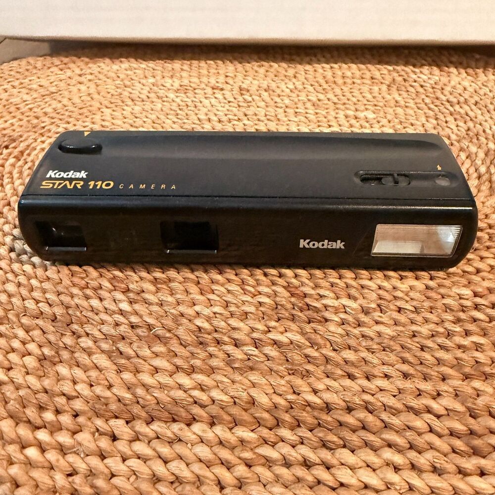 Kodak Star 110 Film Camera Vintage 1990s Black Pocket Point & Shoot Untested